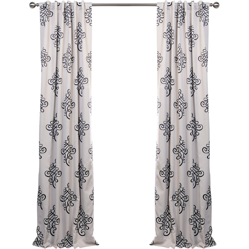 Charlton Home Shatzer Tugra Damask Blackout Thermal Rod